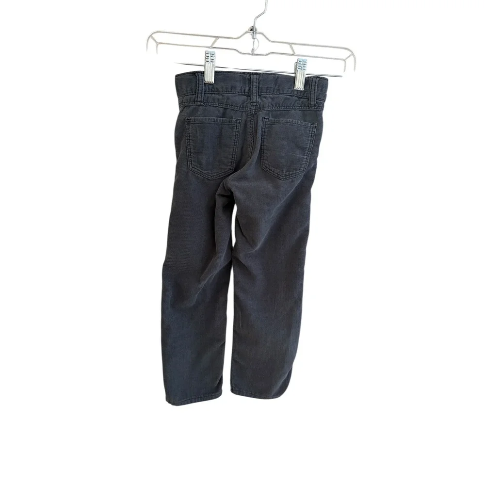 Old Navy Kids Gray Skinny Corduroy Pants Size 5T Adjustable Waist Rockstar‎